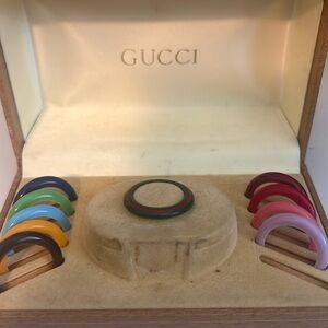 Gucci watch bagel rings